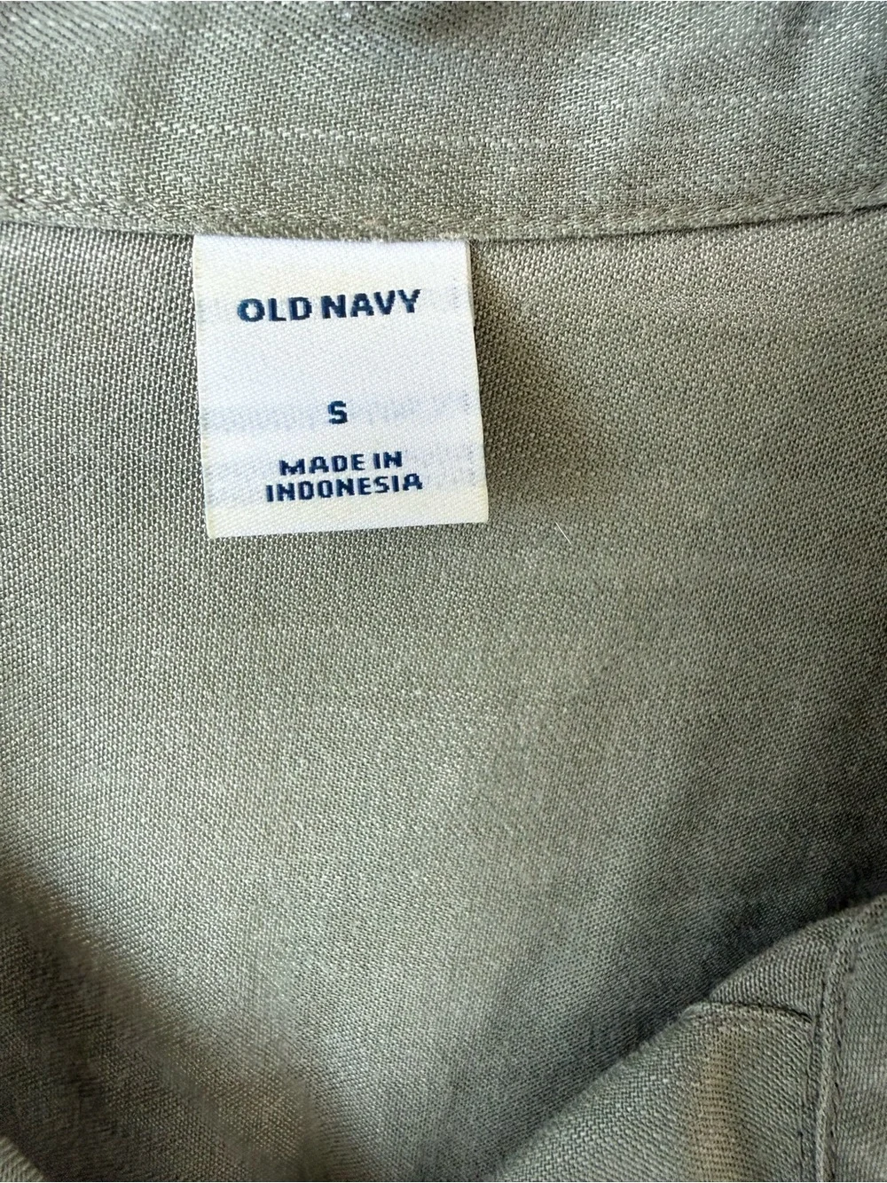 Old Navy Sage Green Button Down Shirt Size Small Y2K
